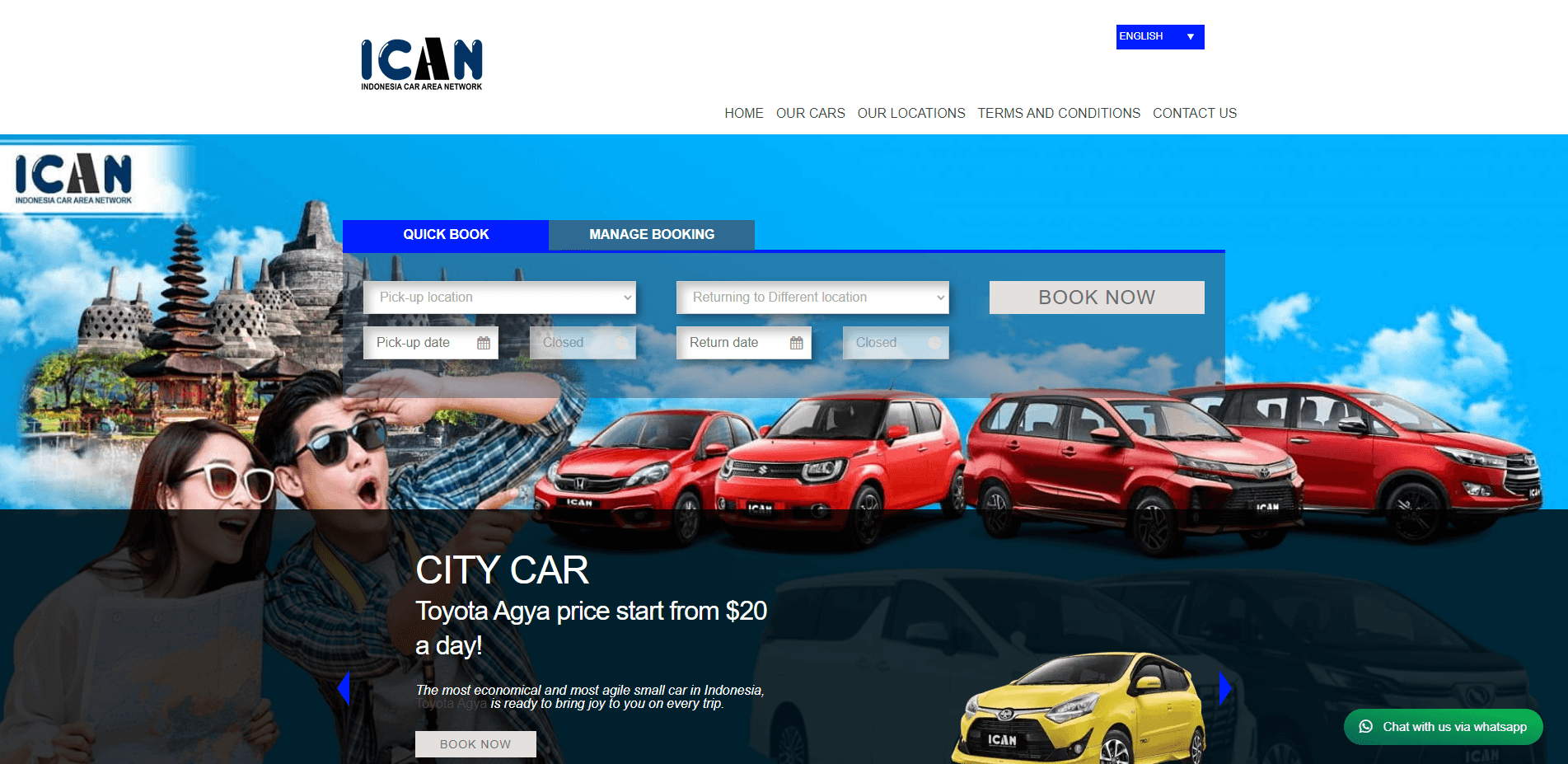 Jasa Pembuatan Web Rental Mobil ICAN Car Rental
