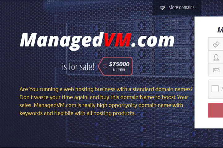 ManagedVM.com - Managed Virtual Machine domain for sale