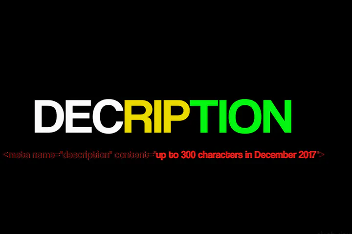 New Meta Description 2017 (DECription)