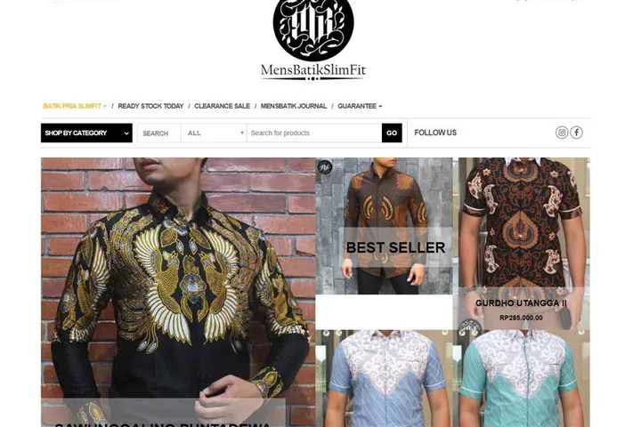 Mens Batik Slim Fit Indonesia